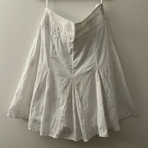 Vintage 100% Cotton Cottagecore Embroidered Midi Skirt